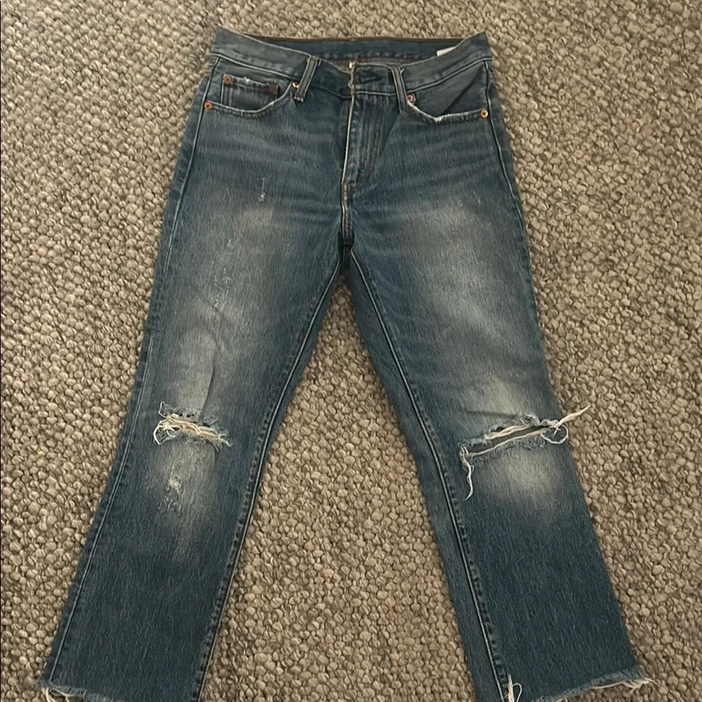 Trendy Ripped Denim Jeans - Picture 2 of 4